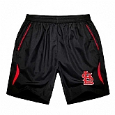 Men's St. Louis Cardinals Black Red Stripe MLB Shorts,baseball caps,new era cap wholesale,wholesale hats